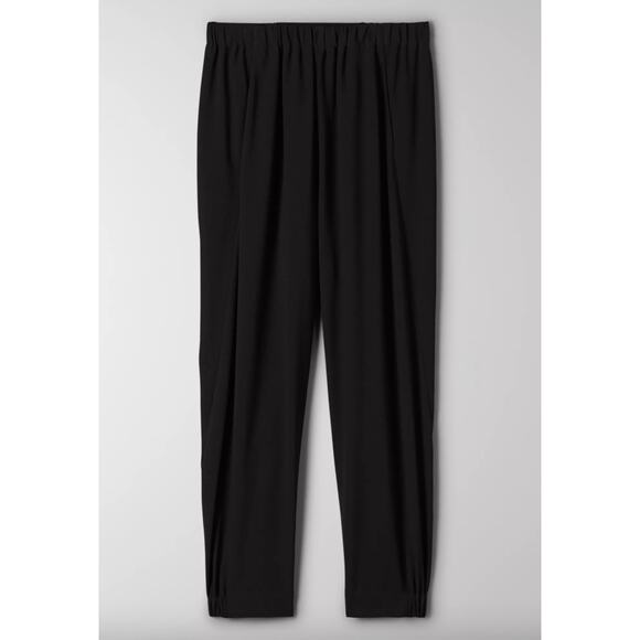 Aritzia Babaton Dexter Pant Pull-On Tuxedo Jogger Pants Black XS Corporate Work - Picture 2 of 9
